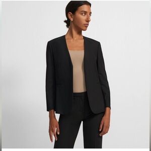 Theory Lindrayia Black Wool Blazer Size 8
